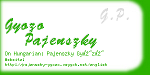 gyozo pajenszky business card